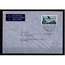 1947 - Luftpostbrev - Schweiz - Swissair flytning Geneve-New York.